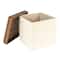Household Essentials Versatile Boucle Ottoman with Hidden Storage